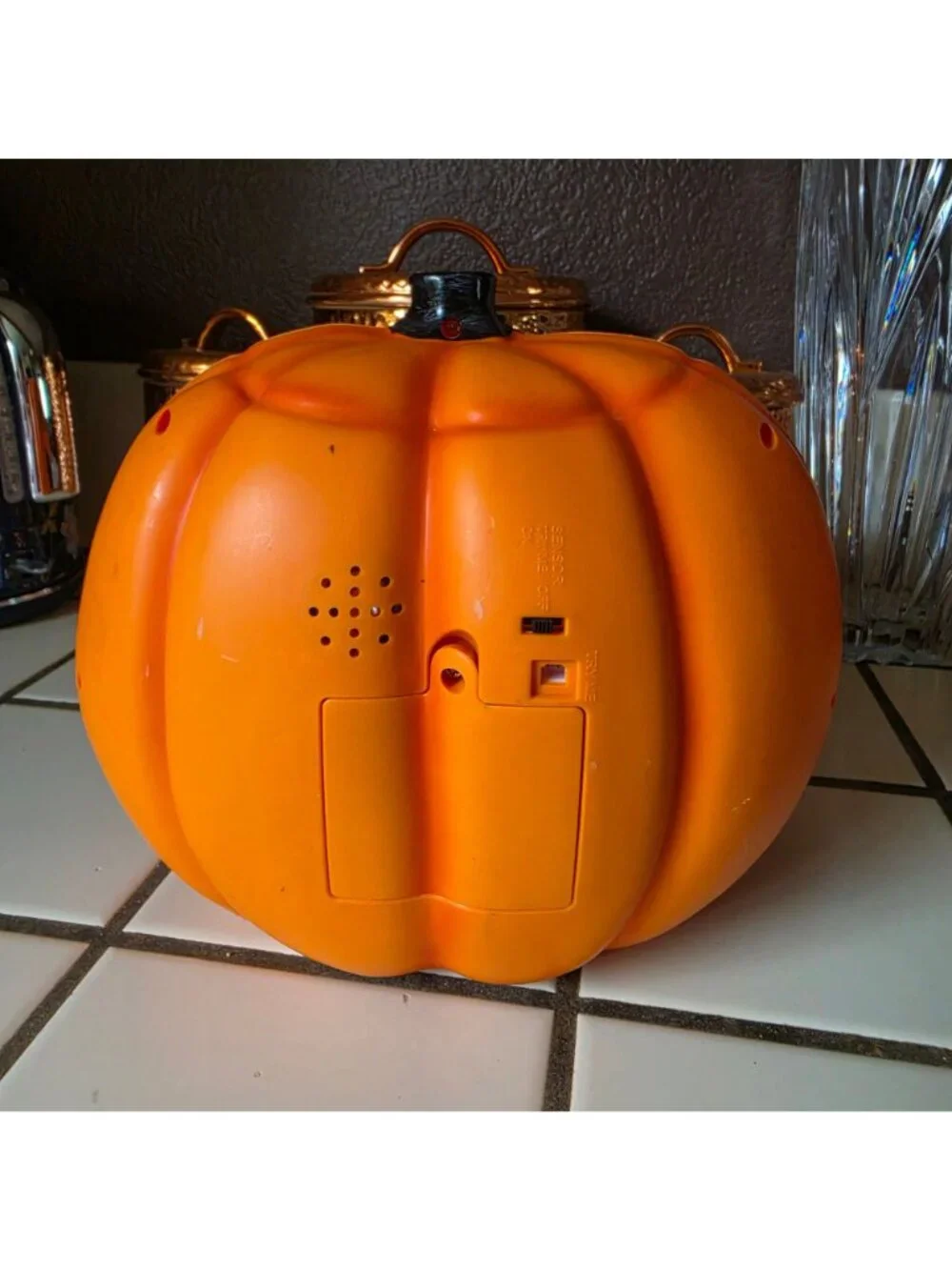 Vintage Seasonal Visions Talking Jack O Lantern Pumpkin Moving Eyes Tested Works
